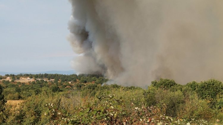 Гълъбово обяви бедствено положение заради пожар