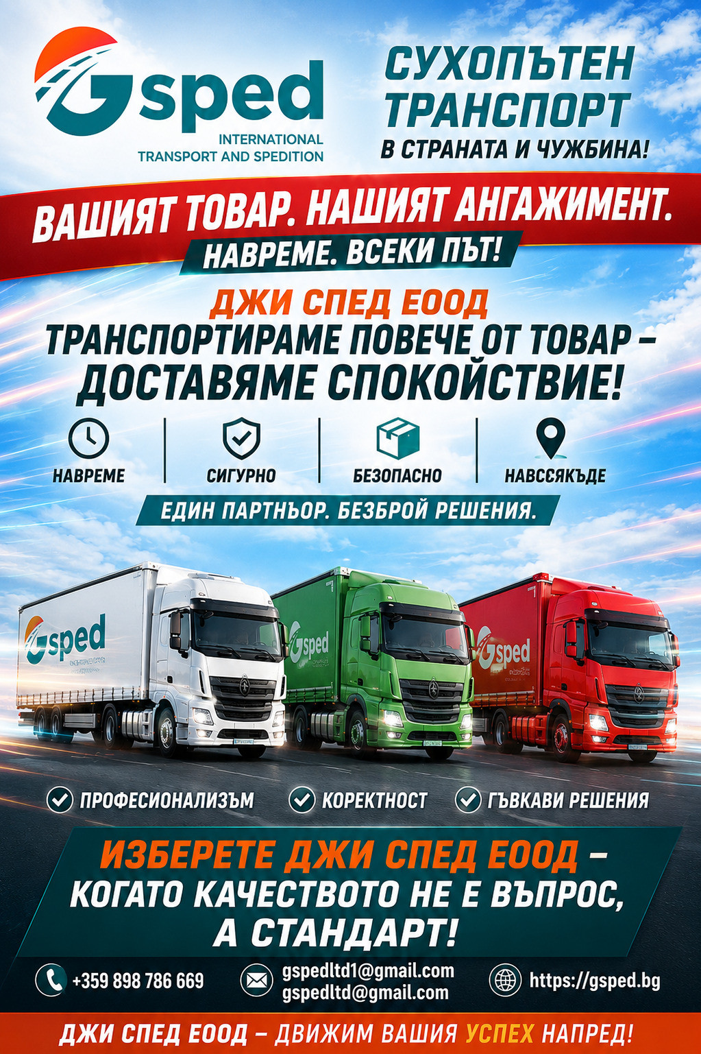 Сухопътен транспорт в страната и чужбина
