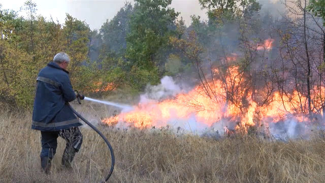 Голям пожар бошува край село Малък извор